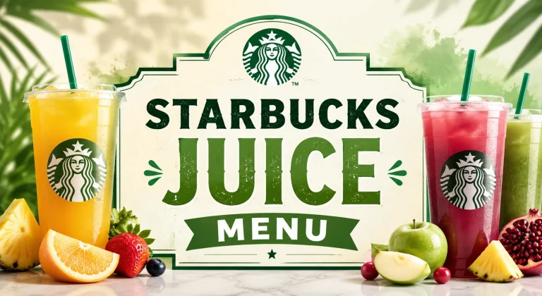 Starbucks Juice Menu